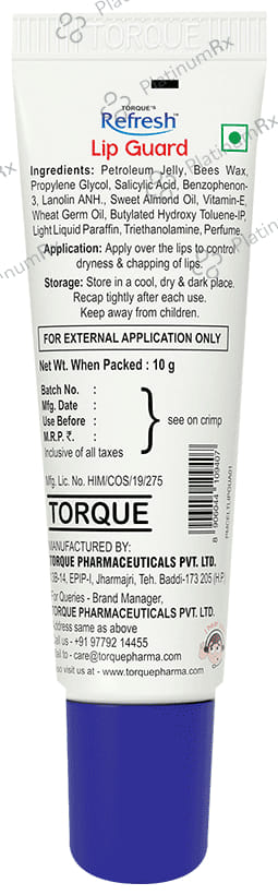 Refresh Lip Guard with Herbal Extracts (10gm Each) 4 Tubes