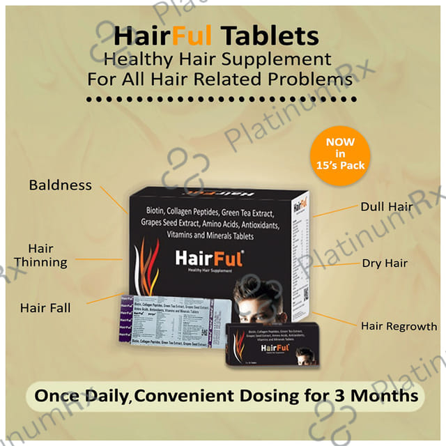 HairFul Healthy Hair Supplement Tablet (15 Each) 1 Pack