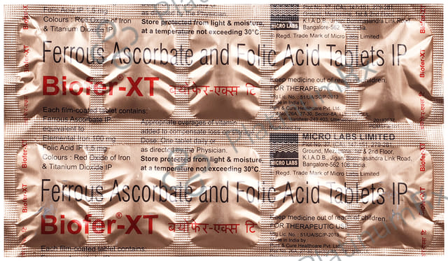 Biofer XT 100mg/1500mcg Tablet 10s