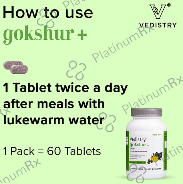 Vedistry Gokshur+ Tablet for Energy & Stamina Booster