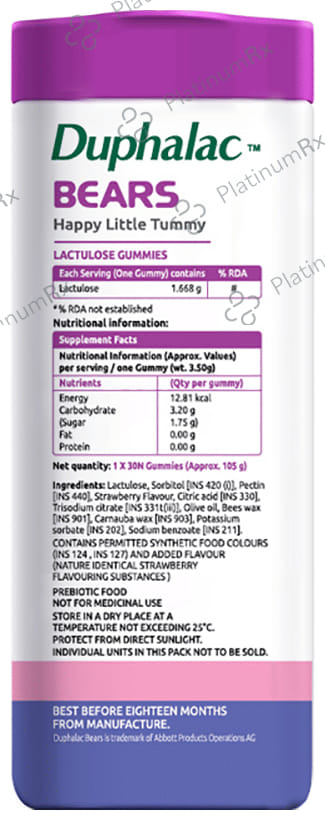 Duphalac Bears Lactulose Strawberry Gummy 30s