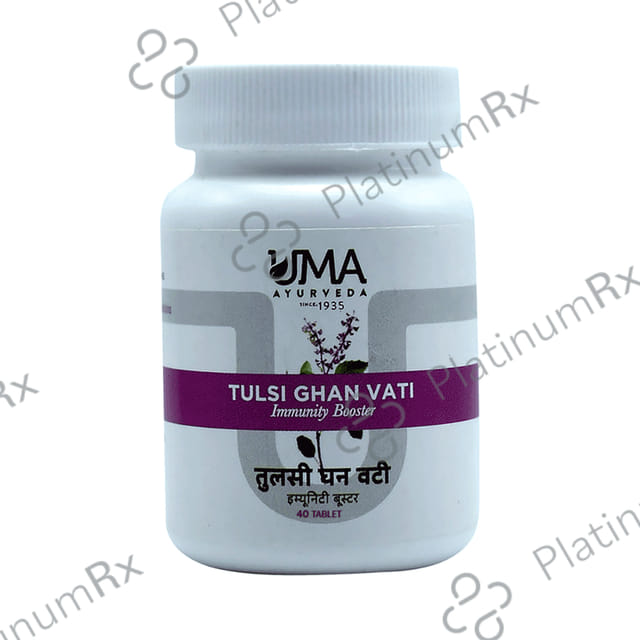 Uma Ayurveda Tulsi Ghan Vati Immunity Booster 40 tablets