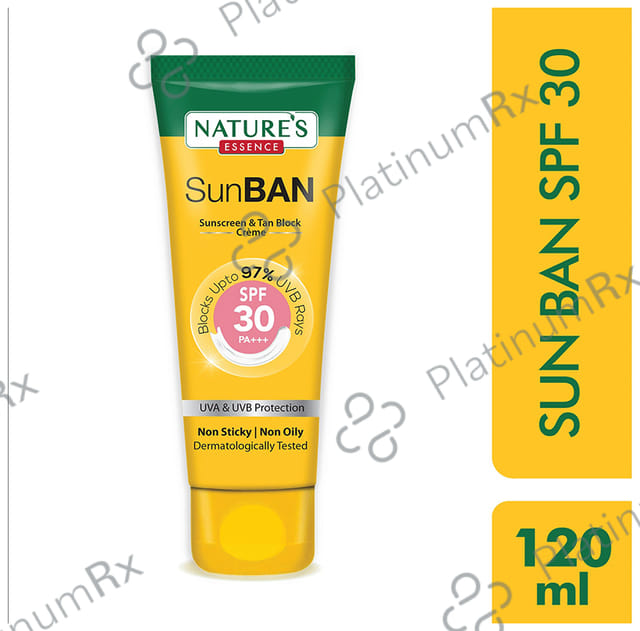 Nature's Essence Sunban Sunscreen & Tan Block SPF 30 PA+++ Lotion 120 ml