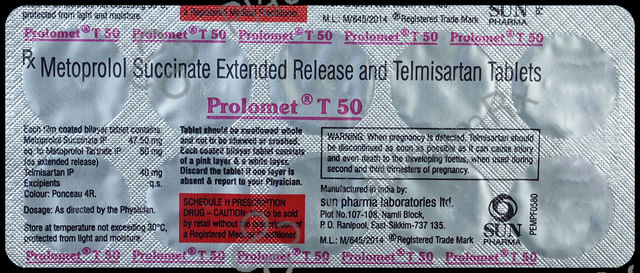 Prolomet T 50 50/40mg Tablet ER 10s