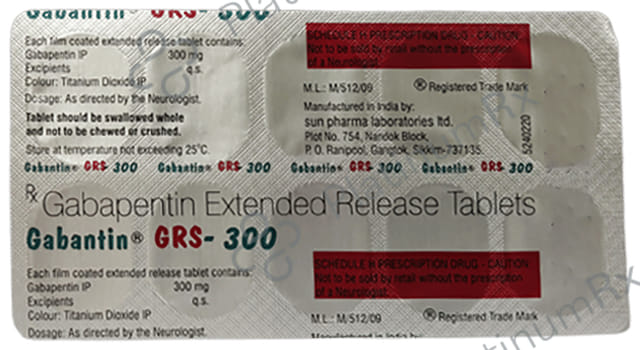 Gabantin GRS 300mg Tablet ER 10s