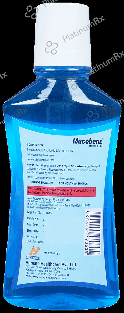 Mucobenz Mouth Wash 500 Mouth Wash