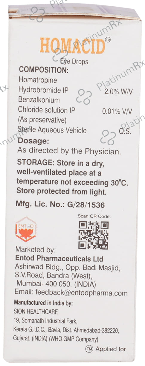 Homacid 2% Eye Drop 5ml