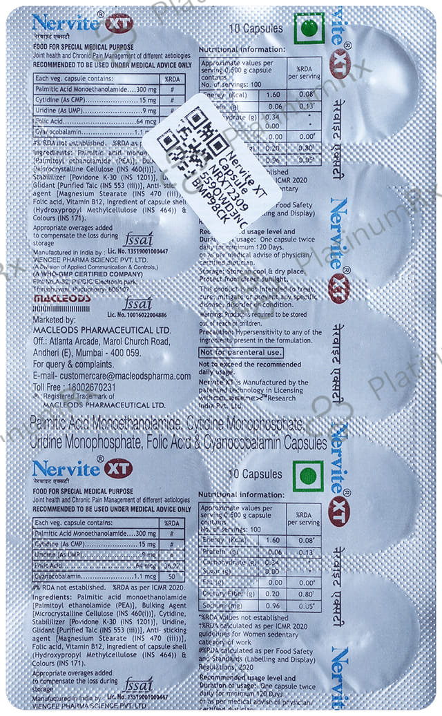 Nervite XT Capsule 10s