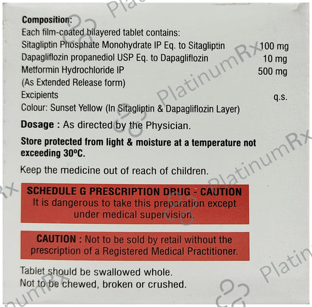 Sitaclass DM 10/500/100mg Tablet 10s