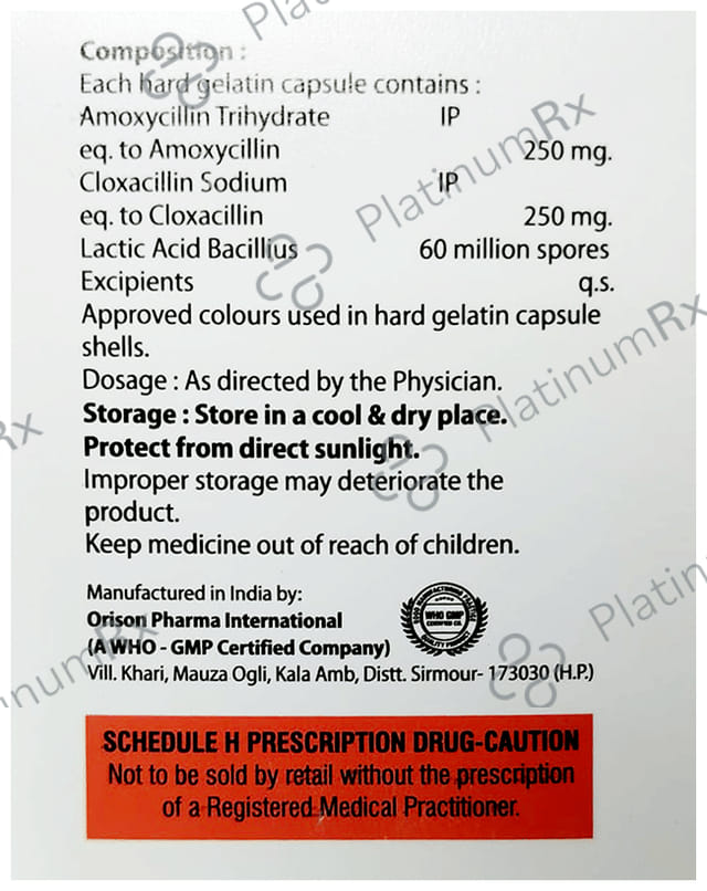 Dermaclox 250/250mg Capsule 10s