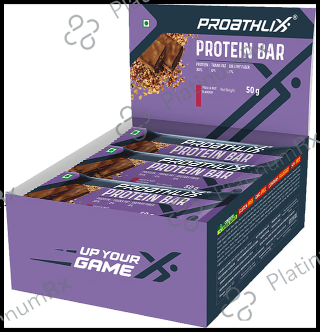 Proathlix Protein Bar (50gm Each) - Flavour Fruit and Nut