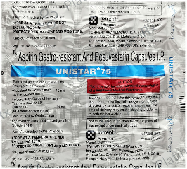 Unistar 10/75mg Capsule 15s