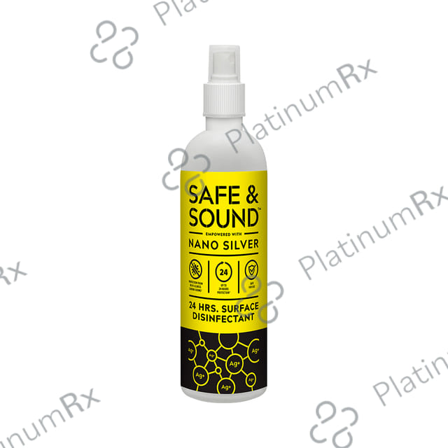 Safe & Sound Nano Silver 24 Hrs. Surface Disinfectant with Spray Bottle 400 ml