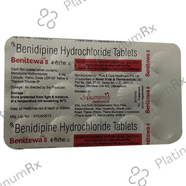 Benitowa 8mg Tablet 15s