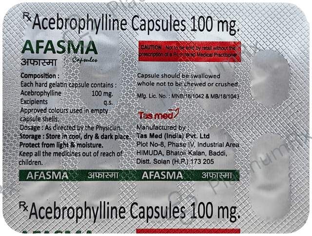 Afasma 100mg Capsule 10s