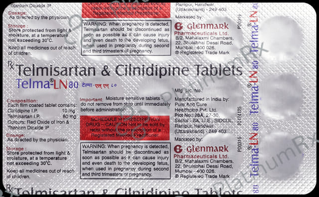 Telma LN 80/10mg Tablet 15s