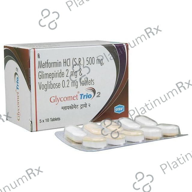 Glycomet Trio 2/500/0.2mg Tablet SR 10s