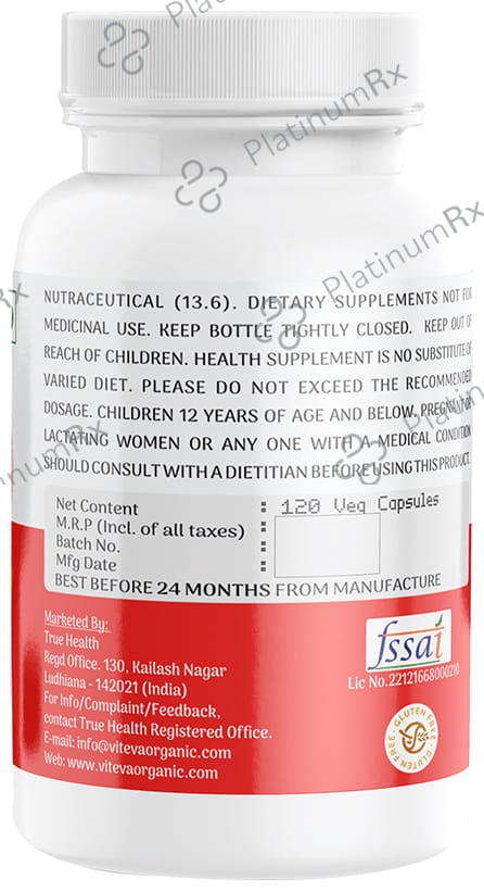 Viteva Organic N-Acetyl L-Cysteine Veg Capsule