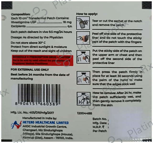 Hetriva 18mg Patch 1s