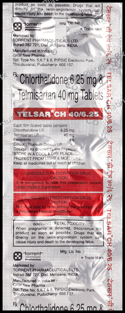 Telsar CH 40/6.25mg Tablet 10s