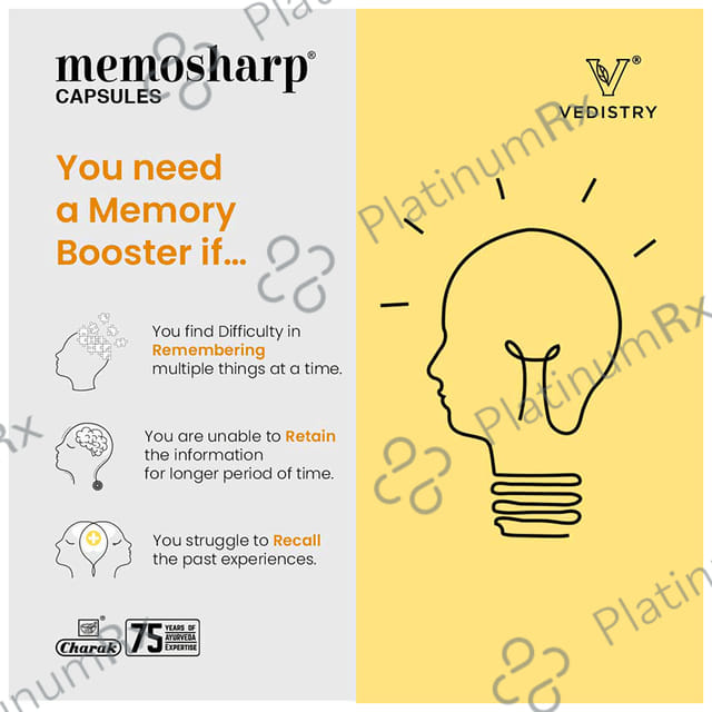 Memosharp Ayurvedic Capsule for Mind Wellness & Mind Health