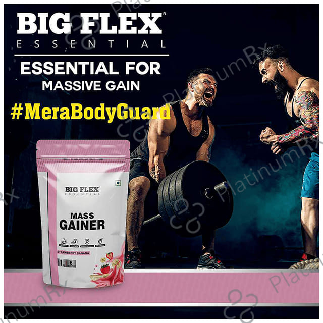 Big Flex Powder Essential Mass Gainer Strawberry
