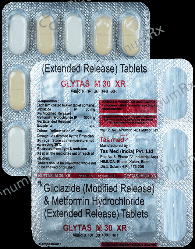 Glytas M 30mg/500mg Tablet ER
