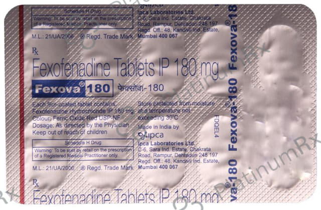 Fexova 180mg Tablet 10s