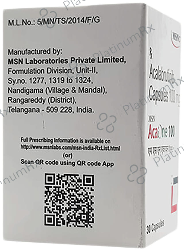 Acaone 100mg Capsule 30s