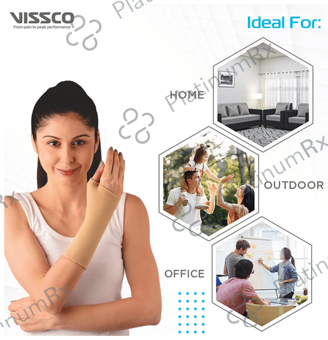 Vissco 0627 Elastic Pullover Wrist Support Beige Small