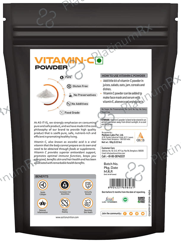 AS-IT-IS Nutrition Vitamin-C Powder