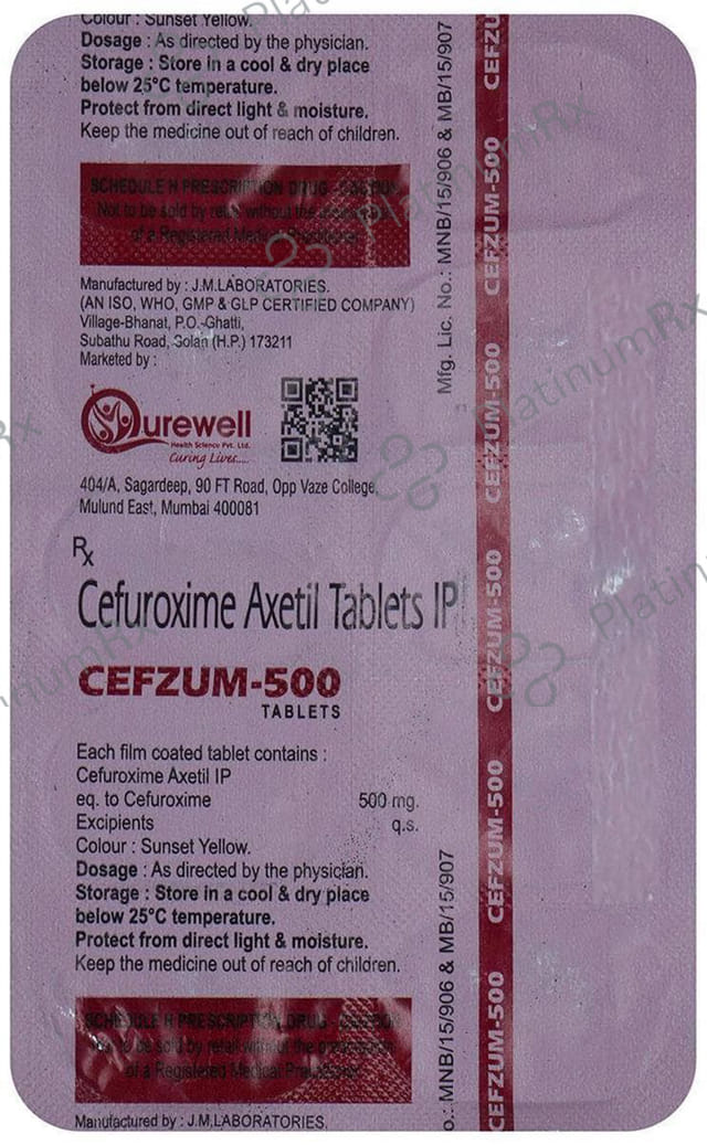 Cefzum 500mg Tablet 10s