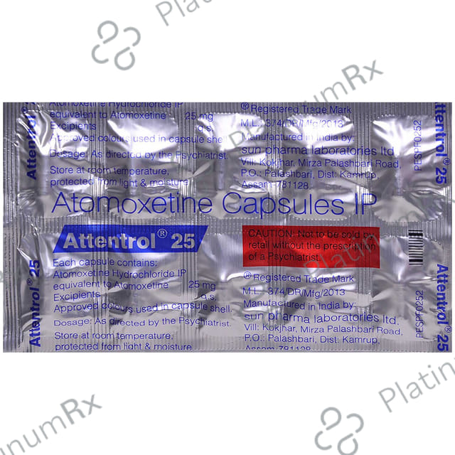 Attentrol 25mg Capsule 10s