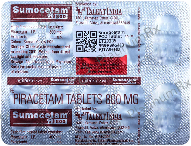 Sumocetam 800mg Tablet 10s