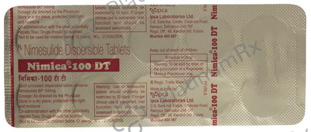 Nimica 100mg DT Tablet 10s