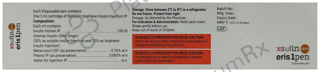 Xsulin (100 IU/ml) Disposable Pen 1X3ml
