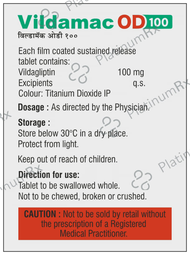 Vildamac OD 100mg Tablet 15s