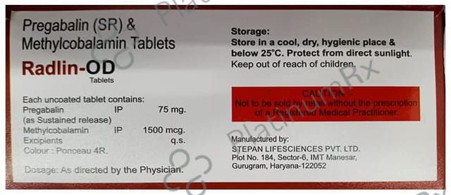Radlin OD 75/1500mcg Tablet SR 10s