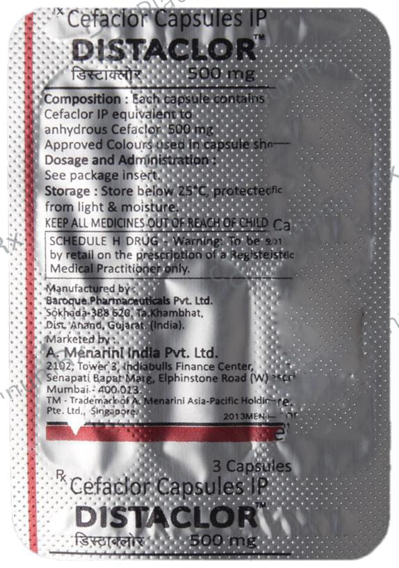 Distaclor 500mg Capsule 3s