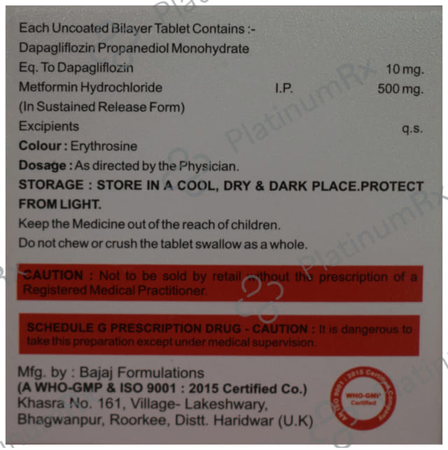 Evadapa-M 10/500 Tablet SR