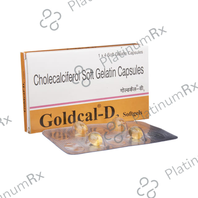 Goldcal D3 Softgels 4s