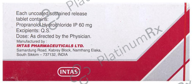 Provanol SR 60 Tablet