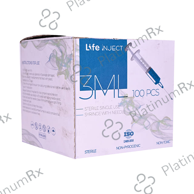 Life Inject 3ML Sterile Single Use Syringe with Needle