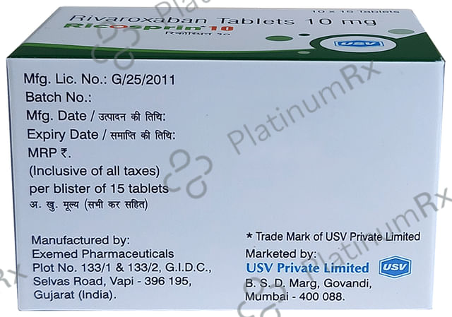 Ricosprin 10mg Tablet 15s