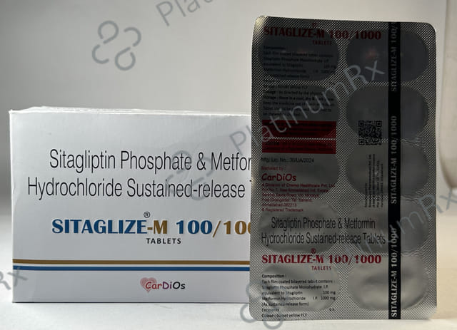 Sitaglize M 100/1000mg Tablet SR 10s