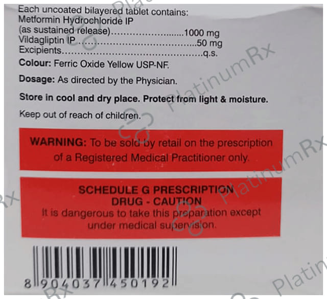 Vildanat M 1000 Tablet SR 10s