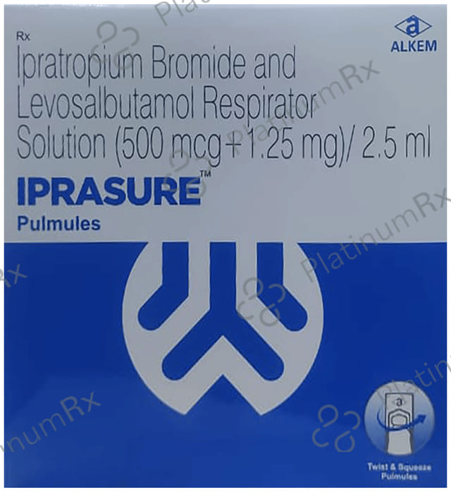 Iprasure Pulmules 500mcg/1.25mg Solution 5X2.5ml