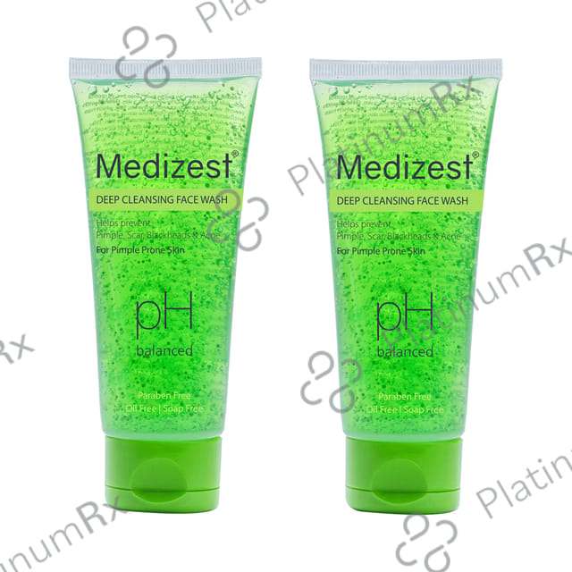 Medizest Deep Cleansing Face Wash (100ml Each) 2 Tube