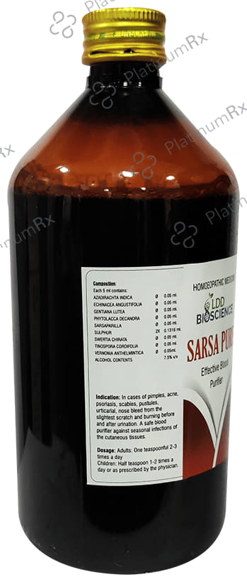 LDD Bioscience Sarsa Pure Blood Purifier Syrup 450 ml