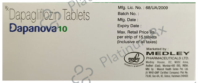 Dapanova 10mg Tablet 15s